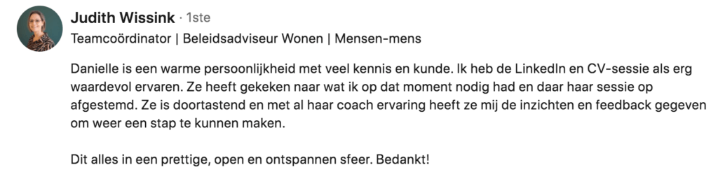 Danielle Bax loopbaancoach loopbaancoaching Veldhoven Eindhoven Valkenswaard Weert