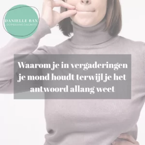 Waarom je in vergaderingen je mond houdt terwijl je het antwoord allang weet